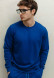 Light khaki color men's basic three-thread sweatshirt 